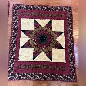 Donna Sharp Quilted Pillow Sham Rustic Primitive Forest Star Set/2 Cases 29”x24”